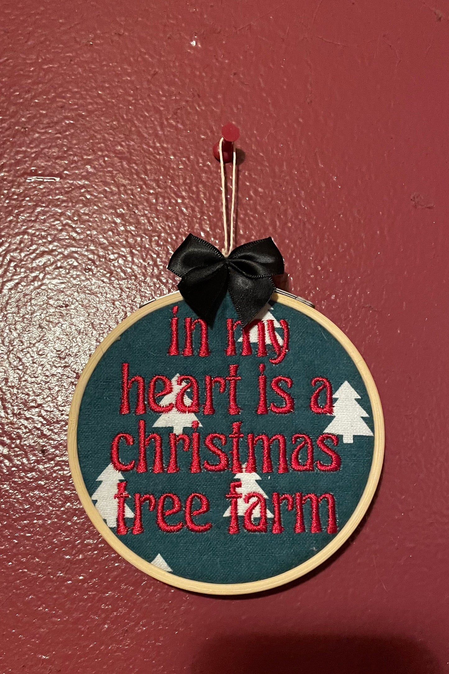 Taylor Swift Christmas Tree Farm Embroidered Christmas Ornament/Wall Decor