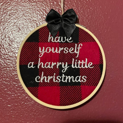 Harry Styles Embroidered Christmas Ornament/Wall Decor