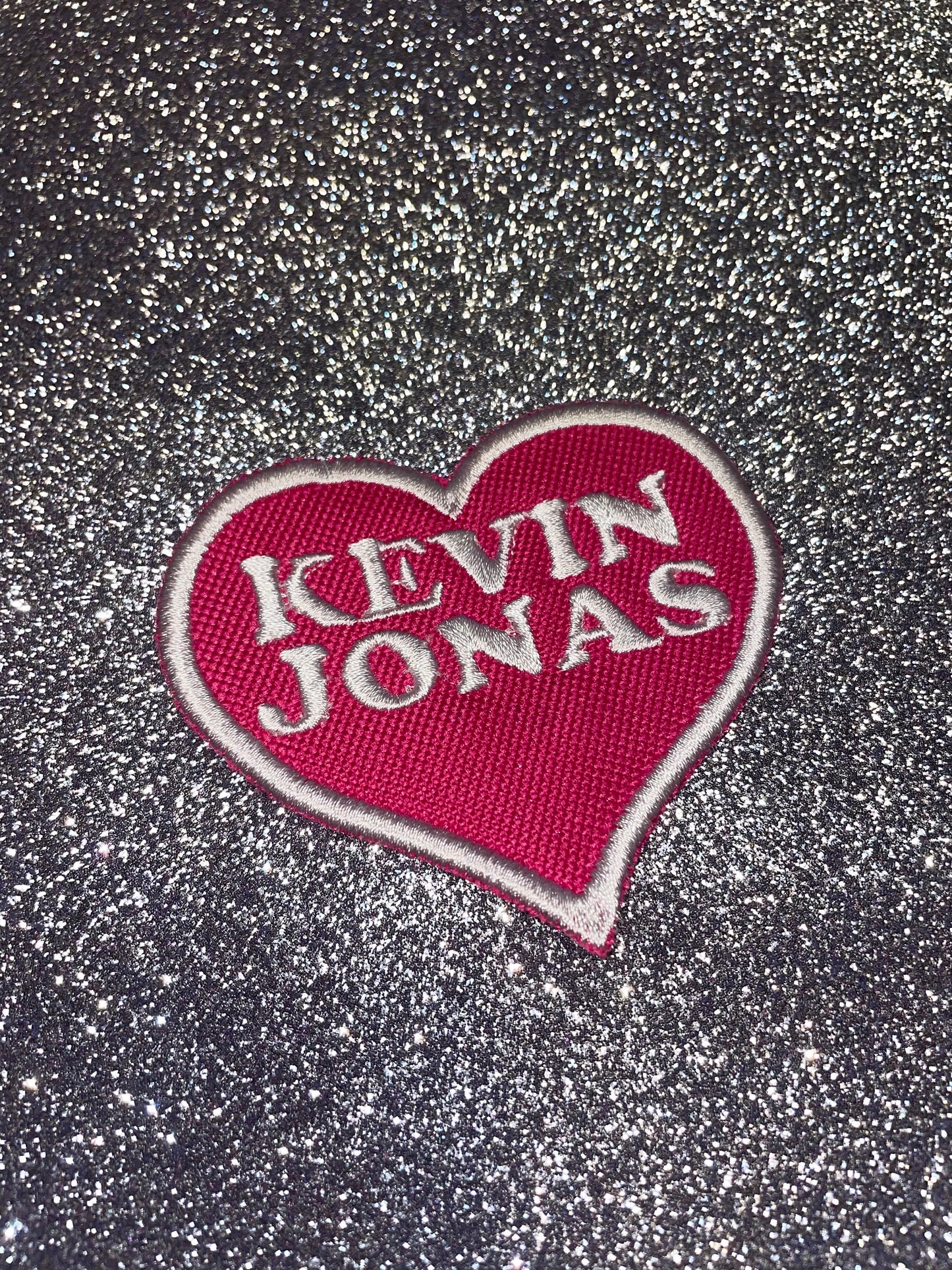 Jonas Brothers Pink Heart Iron On Patch