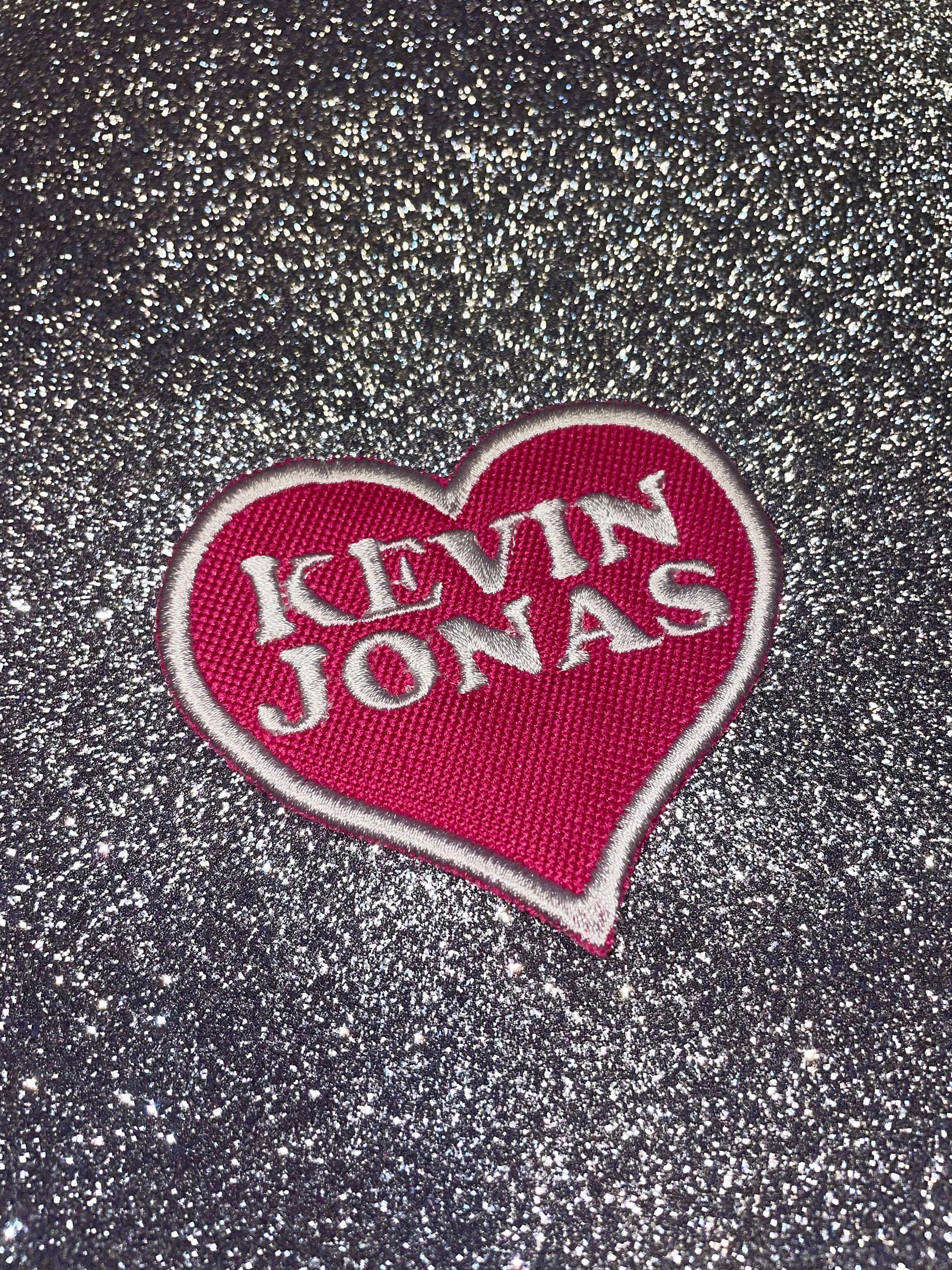 Jonas Brothers Pink Heart Iron On Patch