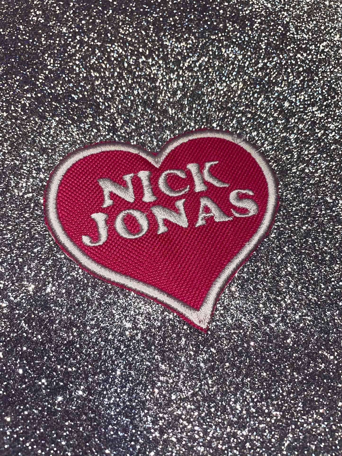 Jonas Brothers Pink Heart Iron On Patch