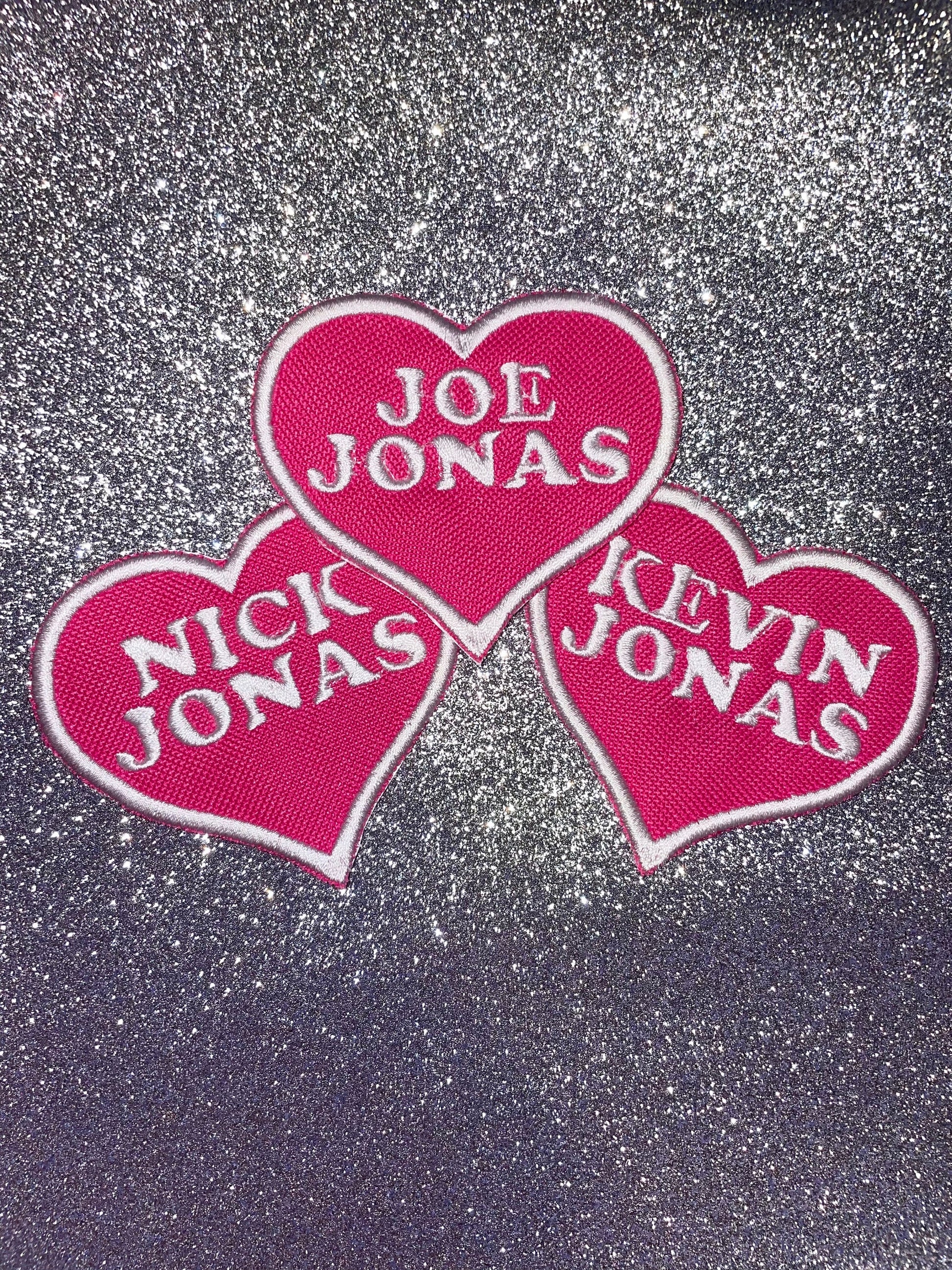 Jonas Brothers Pink Heart Iron On Patch