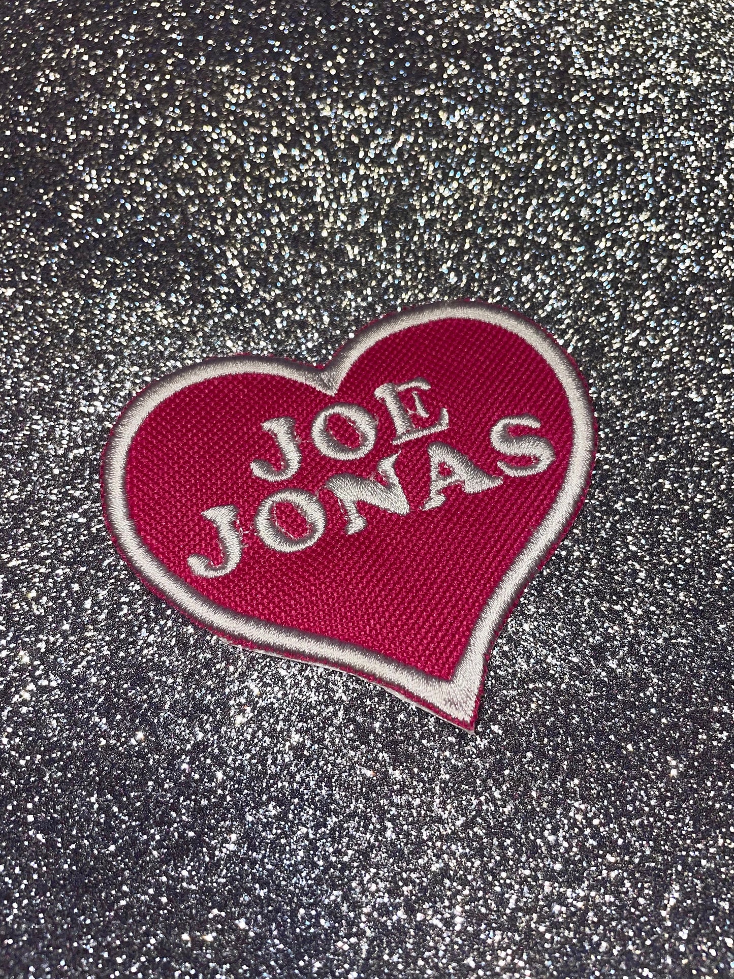 Jonas Brothers Pink Heart Iron On Patch